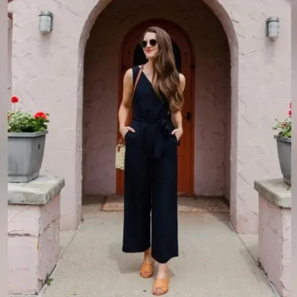 Everlane Black Japanese GoWeave Essential Jumpsuit - Picture 2 of 9